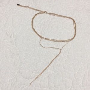 Rose gold layered choker